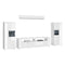Furnilux Skylight - Wandkastsysteem - 4-delig - Hoogglans wit met grijs glazen details