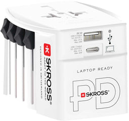 Skross MUV - Universele reisadapter - USB-A en USB-C Power Delivery 30W - Wit