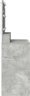 vidaXL - Make-uptafel - met - LED-verlichting - - - Betongrijs, - 100x41x135 - cm