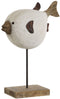 Decoratieve figuren Home ESPRIT Wit Natuurlijk Vis 24 x 10 x 33 cm