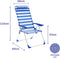 Vouwbare Stoel Marbueno Blauw Wit 69 x 110 x 58 cm