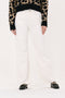 NA-KD Wide Leg Raw Hem - Dames Jeans - Maat 36 - Gebroken wit