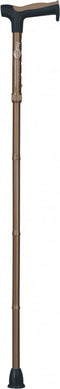 Hugo - Opvouwbare Wandelstok Derby Handvat - bruin - in hoogte verstelbaar 81 - 94 cm