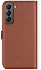 Selencia Galaxy S21 FE - Echt Lederen Bookcase - 3 Pashouders - Bruin