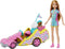 Barbie Stacie - Go-kart - Raceoutfit met afneembare vlag en puppymand - Multi kleuren