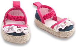 Poppenschoenen Espadrilles - Wit, 38-45 cm