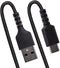 Startech.com R2ACC-50C-USB-CABLE - USB A naar C Laadkabel - Robuuste Fast Charge & Sync - Zwart