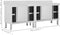 vidaXL - Werktafels - met - deuren - 2 - st - 200x50x(95-97) - cm - roestvrij - staal