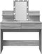 vidaXL - Kaptafel - met - LED-verlichting - 100x40x130 - cm - grijs - sonoma