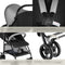 tectake® Buggy Emma - Kinderwagen - Inklapbaar 5-puntsgordel verstelbare rugleuning - Zwart/grijs