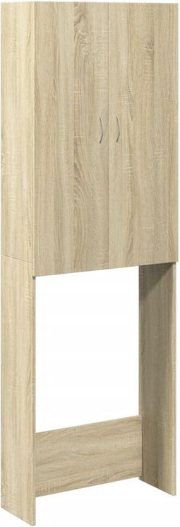 vidaXL - Wasmachinekast - 64x25,5x190 - cm - sonoma - eikenkleurig