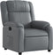 Fauteuil verstelbaar kunstleer grijs