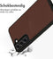 Accezz Samsung Galaxy S22 - Back Cover - Premium Leather Card Slot - Bruin
