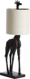 Light & Living Tafellamp Giraffe - 68cm - Zwart/Crème