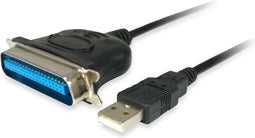 Equip USB naar parallelle adapterkabel 1,5 m zwart