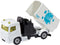 set veegmachine en afvalwagen van de gemeente voor omheining milieutechniek speelgoedauto's metaal/kunststof wit/blauw kantelbare opbouw en opvangbak