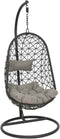 BUITEN living Bologna hangstoel | wicker | zwart