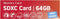 AgfaPhoto SDXC - Geheugenkaart 64GB - Max. leessnelheid 100MB/s - Max. schrijfsnelheid 50MB/s - Class 10 UHS-I V30