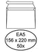 Hermes - Envelop bank EA5 156x220mm zelfklevend wit pak à 50 stuks
