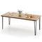 Coast Eettafel - Acaciahout - Parasolgat 5 cm - 200 x 90 x 75 cm - Naturel/Zwart