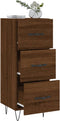 vidaXL - Dressoir - 34,5x34x90 - cm - bewerkt - hout - bruin - eikenkleur