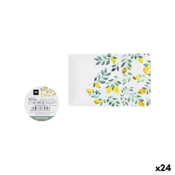Snackdienblad La Mediterránea Citroen 20 x 13 x 2 cm (24 Stuks)