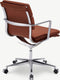 Furnicher Bern Bureaustoel - Leren Zitting - Chroom Frame - Hoogte Verstelbaar - Draaibaar - Cognac