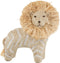 J-Line figuur Leeuw - polyresin/raffia - wit/naturel - small