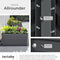 tectake® Blomma - Verhoogde Plantenbak - Verzinkt Staal - Ergonomisch - 120 x 100 x 56 cm - Antraciet