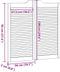 vidaXL - Draaideuren - louvre - design - 2 - paar - 100x100 - cm - wit