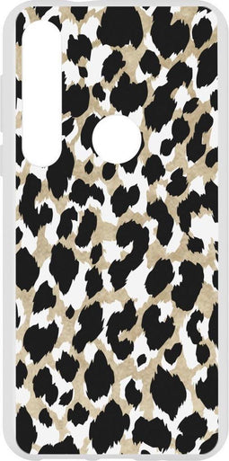 Hoesje Siliconen Geschikt voor Motorola Moto G8 Plus - Design Backcover siliconen - Meerkleurig / Panther Black / Gold