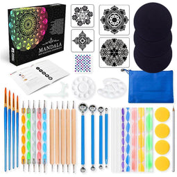 Happy Painter® Mandala Dotting Tools - Nail Art Penselen - 45 Delig - Dot Painting - Opbergtas