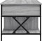 vidaXL - Salontafel - 100x55x50 - cm - bewerkt - hout - en - metaal - grijs - sonoma