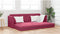 vidaXL - Ligbed - Sofa - 2-in-1 - Wijnrood - 213x144x60 - cm - Velvet