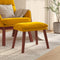 vidaXL - Voetenbank - 45x29,5x35 - cm - fluweel - mosterdgeel