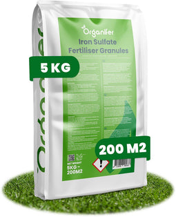 IJzersulfaat Meststof (5kg, 250m2) - Mos Verwijderaar - IJzersulfaat Tegen Mos - Ontmosser - Meststof - IJzersulfaat Voor Gazon - Organifer