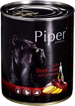 Dolina Noteci Piper met runderlever en aardappelen - Nat hondenvoer 800 g