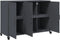 vidaXL - Dressoir - 100,5x39x72 - cm - staal - antracietkleurig