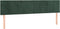 vidaXL - Hoofdborden - 2 - st - 90x5x78/88 - cm - fluweel - donkergroen