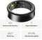 Focus® S2 Smart Ring - AI Coach - Hartslag - Menstruatiecyclus - Slaap Monitor - Zwart - Maat 9