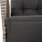 vidaXL - Tuinstoelen - 2 - st - verstelbaar - met - voetensteun - poly - rattan - grijs