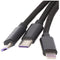 3IN1 USB data cable suitable for USB-C, iPhone, MICRO-USB cable 1 meter BLACK