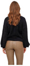 VILA VILAJULI - Oversized V-hals vest - Lange ballonmouwen - Knoopsluiting - Maat XS