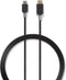 Nedis USB-Kabel - USB 2.0 - USB-C Male - USB Micro-B Male - 60 W - 480 Mbps - Verguld - 1.00 m - Rond - PVC - Antraciet - Polybag