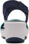 Clarks Step Cali Muir - Plateau sandalen - Elastisch bovenwerk - Navy Combi