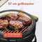 KitchenBrothers Kamado BBQ - 13 Inch Houtskool Barbecue - 27⌀ cm - PFAS-vrij - Deluxe Set - Zwart