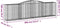 vidaXL - Schanskorven - 4 - st - gewelfd - 400x50x100/120 - cm - ijzer