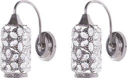 SYSOLA - Wandlamp set van 2 - Zilver - Metaal