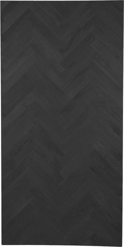 Rechthoekig tafelblad Fishbone - 220x100x4 - Zwart - Eiken