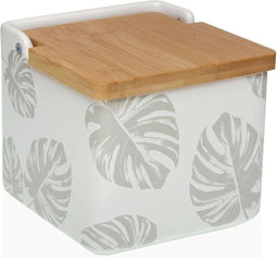 Zoutvaatje met deksel Versa Grijs 12,2 x 11,5 x 12,2 cm Keramisch